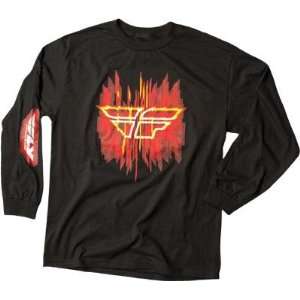  Fly Racing Blueree Long sleeve T Shirt   Large/Black/Red 