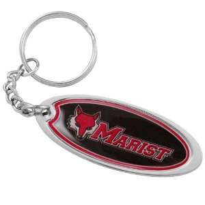 Marist Red Foxes Domed Oval Keychain 