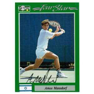  Tennis Express Amos Mansdorf Signed Men`s Card Everything 