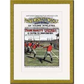  Gold Framed/Matted Print 17x23, Frank Manleys Football 