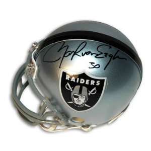  Mark Van Eeghen Oakland Raiders Autographed Mini Helmet 