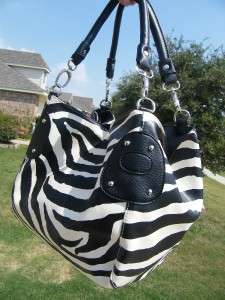 New Designer Inspired Zebra Fashion Handbag hobo Purse  