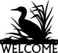 Loon Bird Welcome Sign Metal Art #06 Lake House Decor  
