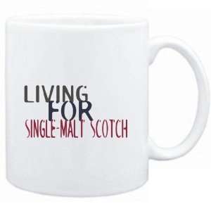   Mug White  living for Single Malt Scotch  Drinks