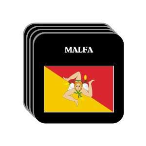   Region, Sicily (Sicilia)   MALFA Set of 4 Mini Mousepad Coasters