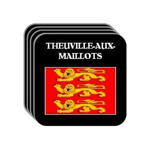   Normandy)   THEUVILLE AUX MAILLOTS Set of 4 Mini Mousepad Coasters