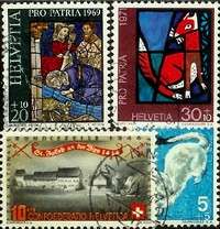 Switzerland,100 different semipostals stamps collection  