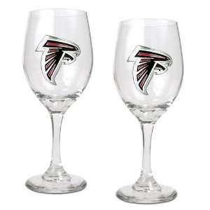   Falcons NFL 2pc Wine Glass Set   Primary Logo