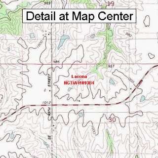 USGS Topographic Quadrangle Map   Lacona, Iowa (Folded/Waterproof 