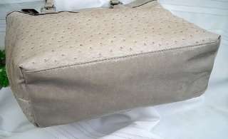   Stone ROGUE Ostrich / Patent Large TOTE Bag Shoulder Purse  