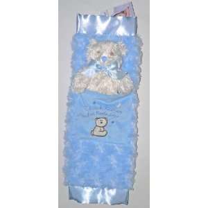   Swirl Security Blanket with Bear   Thank Heavens For Little Boys Baby