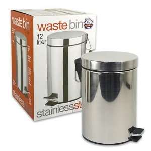   Stainless Steel Waste Basket 12 Litters Case Pack 4