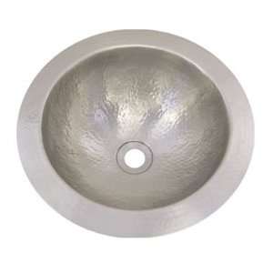   Small Round Sink/Flat Lip, Copper Hand Hammered Lavatory Sink, Pewter