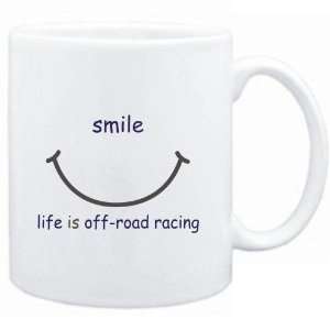  Mug White  SMILE  LIFE IS Off Road Racing  Sports 