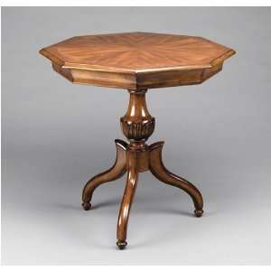  Cherry Finish Octagonal Accent Table