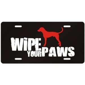   English Foxhound / Wipe Your Paws  License Plate Dog