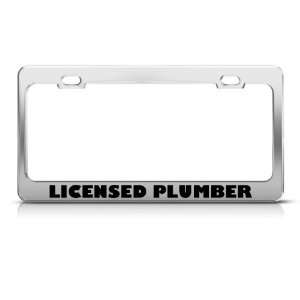  Licensed Plumber Metal Career Profession license plate 