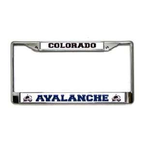  Colorado Avalanche Chrome License Plate Frame Sports 