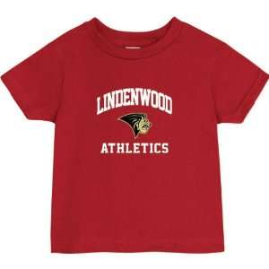 Lindenwood Lions Cardinal Red Toddler/Kids Athletics Arch T Shirt 