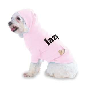 lazy Hooded (Hoody) T Shirt with pocket for your Dog or Cat LARGE Lt 