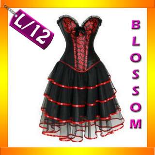 BAK Kiss Burlesque Moulin Rouge Corset Skirt Set S 8  