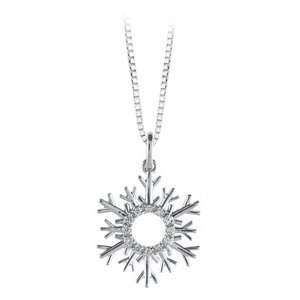   06 ct. Diamond Snow Flake Pendant with Chain Katarina Jewelry