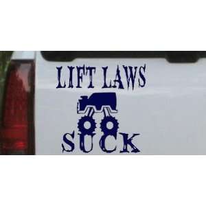 Lift Laws Suck Off Road Car Window Wall Laptop Decal Sticker    Navy 