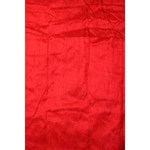  Red Khadi Silk Fabric   Pure Silk (Sold by the yard 