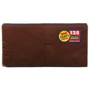 Lets Party By Amscan Chocolate Brown Big Party Pack   Lunch Napkins