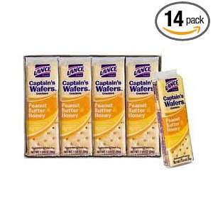 Lance Peanut Butter & Honey Captains Wafer Crackers, 8 individual 