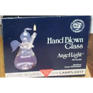  Lamplight Farms Hand Blown Glass Angel Light Oil Candle