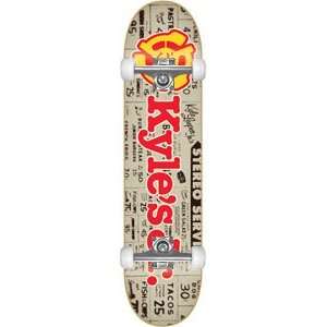 Stereo Leeper Kyles Jr. Complete Skateboard   7.5 w/Raw Trucks 