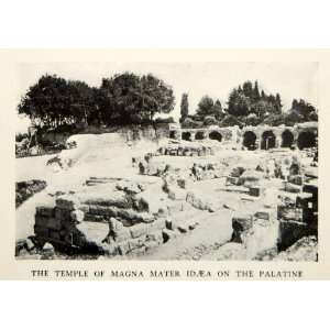 1905 Print Temple Magna Mater Idaea Palatine Ancient Rome Cybele Hill 