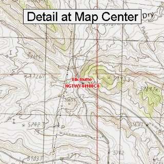 USGS Topographic Quadrangle Map   Elk Butte, Wyoming 