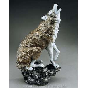 Wolf Sculpture Midnight Serenade 