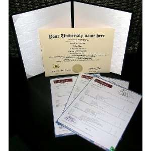  Novelty Gag Diploma Combo Diploma & Transcripts 