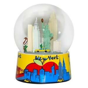 com New York Snow Globe   65MM Yellow, New York Snow Globes, New York 