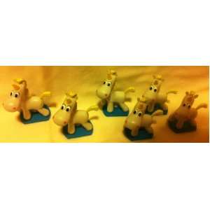   Goody Bag Fillers Set of 6 Buttercup the Unicorn 1.5 Pvc Figures Toy