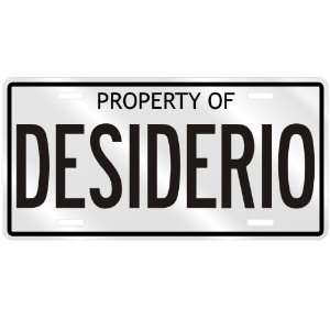  NEW  PROPERTY OF DESIDERIO  LICENSE PLATE SIGN NAME 