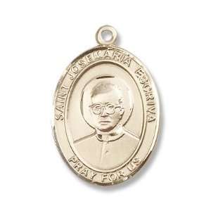  Gold Filled St. Josemaria Escriva Medal Pendant Charm with 