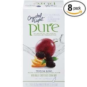 Crystal Light Pure Tropical Blend On The Go, 7 Count Boxes (Pack of 8 