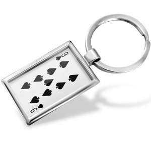  Keychain Nine of Spades   Nine / card game   Hand Made 