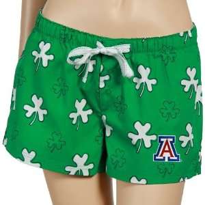   Wildcats Ladies Kelly Green Fortune Boxer Shorts