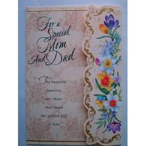  Hallmark Greeting Card, Anniversary for Mom and Dad 