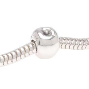  Sterling Silver Mini Apple Bead Bead   Fits Pandora 8mm (1 