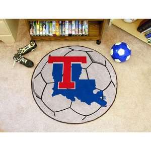 BSS   Louisiana Tech Bulldogs NCAA Soccer Ball Round Floor Mat (29)