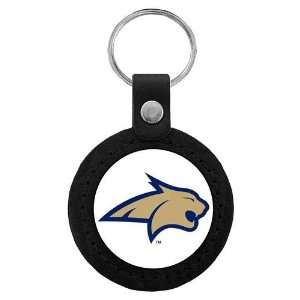   State Bobcats NCAA Classic Logo Leather Key Tag