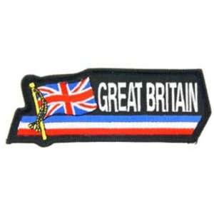  Great Britain Flag with Script Patch 2 x 5 Patio, Lawn 
