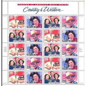 Country Music Legends Collectible Stamp Sheet