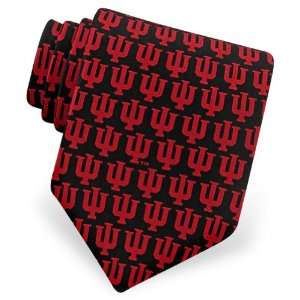  Mens Indiana University Logo Silk Tie by NCAA in Black 